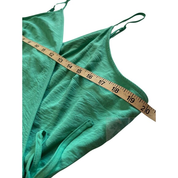 NWT Nine West Wrap Dress Teal Mint Green Midi Spaghetti Straps V-Neck Tie XXL‎ - Picture 7 of 16